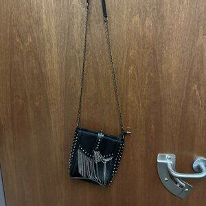 Black Studded Crossbody Bag